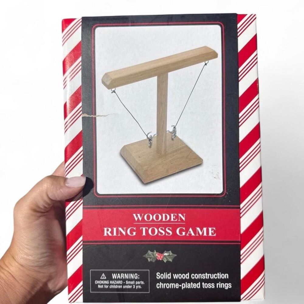 Wooden Ring Toss Game Desktop Toss Game Party Game Gift New